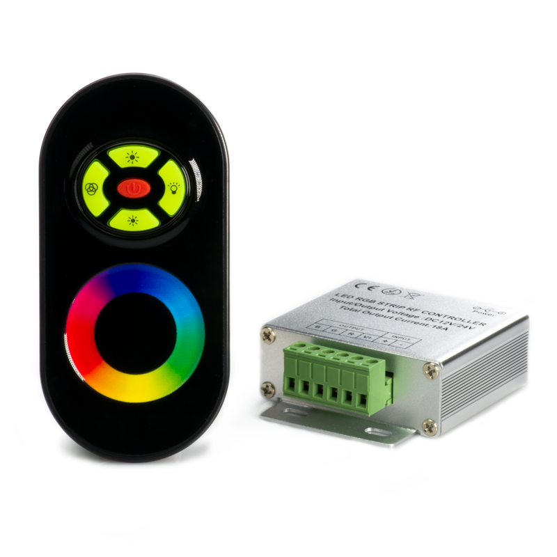 DC12/24V Max 15A 5A3CH, Touch Panel 5key LED RGB Wireless RF Remote Controller For Color Change Led Strips